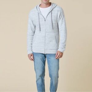 Softies Take 10 Men's Heather Marshmallow Full Zip Hoodie~ size M